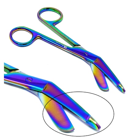A2Z Scilab Multi Color Rainbow Lister Bandage Scissors 5.5", Stainless Steel A2Z-ZR036
